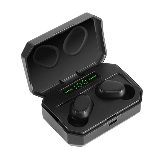 DT-14 Wireless Two Ear Bluetooth Headset Supports Touch & Smart Magnetic Charging & Power On Automatic Pairing(Black)