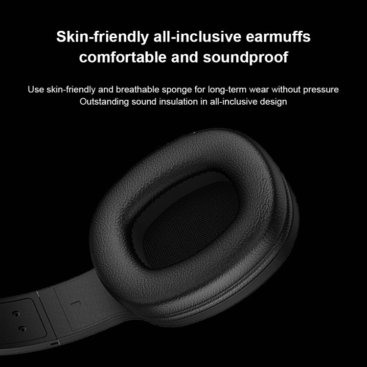 WK M8 Bluetooth 5.0 Fashion Design Music Bluetooth Headphone, Support TF Card (Black) - Headset & Headphone by WK | Online Shopping UK | buy2fix