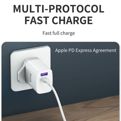 IVON AD52 18W USB-C / Type-C + USB Dual Port PD Fast Charge(US Plug) - Apple Accessories by IVON | Online Shopping UK | buy2fix