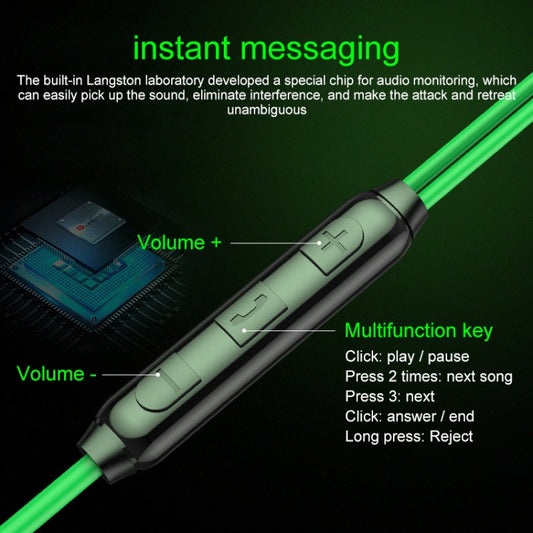 Langsdom V7T 3.5mm Wired In-ear Gaming Earphone (Black) by Langsdom