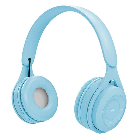 Y08 Hifi Sound Quality Macaron Bluetooth Headset, Supports Calling & TF Card & 3.5mm AUX (Blue) by buy2fix