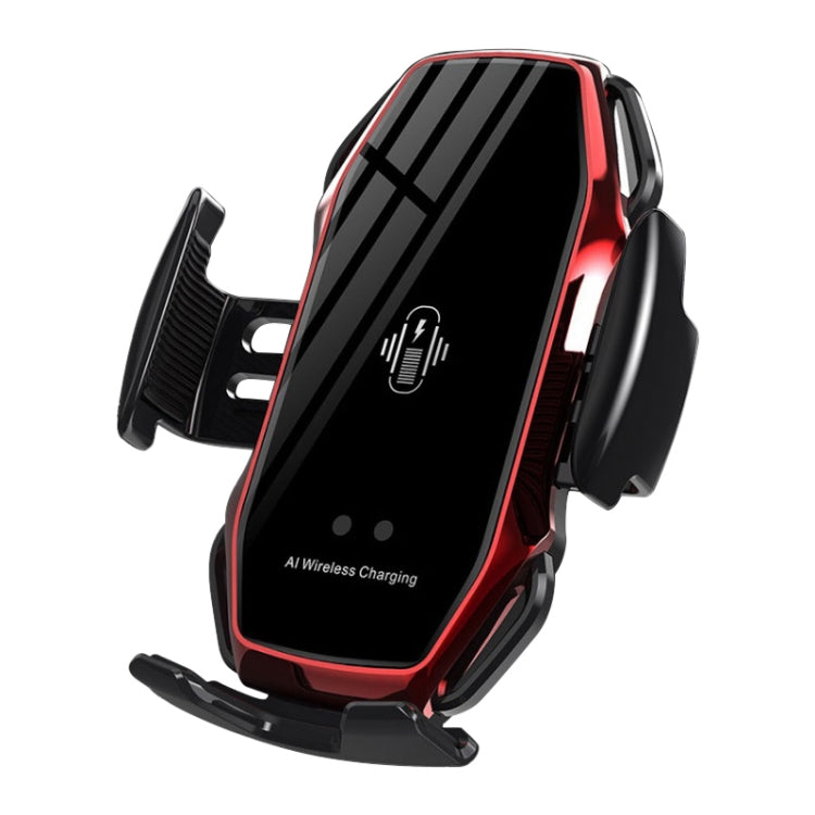 A5 10W Car Infrared Wireless Mobile Auto-sensing Phone Charger Holder, Interface：USB-C / Type-C(Red) - In Car by buy2fix | Online Shopping UK | buy2fix