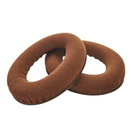 2 PCS For Sennheiser HD515 / HD555 / HD595 / HD598 / HD558 / PC360 Flannel Earphone Cushion Cover Earmuffs Replacement Earpads with Tone Tuning Cotton(Brown) by buy2fix