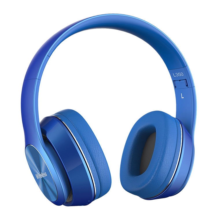 L350 Foldable Wireless Sports Stereo Bluetooth Headset, Supports IOS Power Display & HD Calling & FM & TF Card & 3.5mm AUX (Blue) - Headset & Headphone by buy2fix | Online Shopping UK | buy2fix