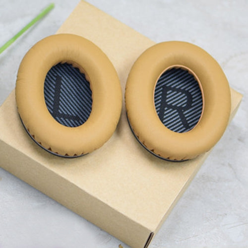 1 Pair Soft Earmuff Headphone Jacket with LR Cotton for BOSE QC2 / QC15 / AE2 / QC25 / QC35(Gold Black) by buy2fix