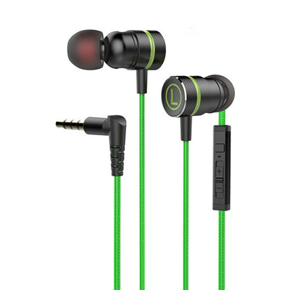 G21 1.2m Wired In Ear 3.5mm Interface Stereo Wire-Controlled HIFI Earphones Video Game Mobile Game Headset With Mic(Green) - In Ear Wired Earphone by buy2fix | Online Shopping UK | buy2fix