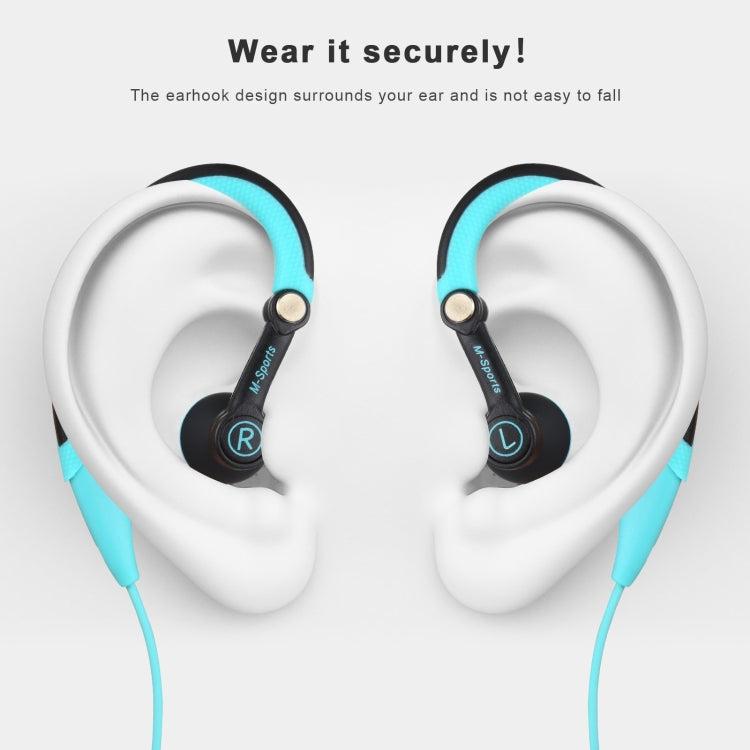 Mucro MB-232 Running In-Ear Sport Earhook Wired Stereo Headphones for Jogging Gym(Blue) - Sport Earphone by Mucro | Online Shopping UK | buy2fix