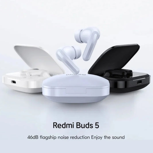 Original Xiaomi Redmi Buds 5 Wireless Bluetooth Earphone (White) by Xiaomi