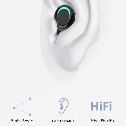 MD06 Mini In-ear TWS Wireless Touch Digital Display Bluetooth Earphone (Black) by buy2fix