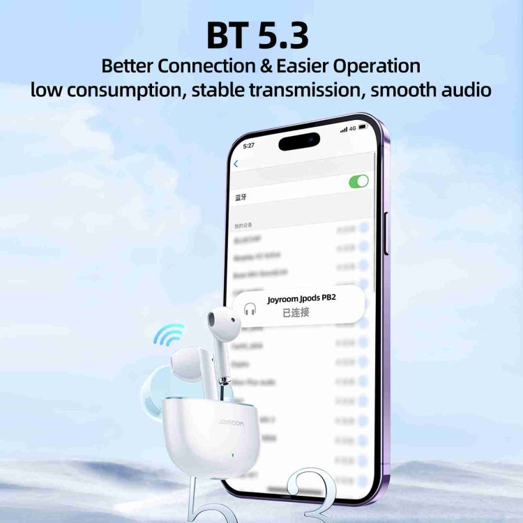 JOYROOM JR-PB2 Jpods Series TWS Half In-ear Bluetooth Wireless Earphone(White) - TWS Earphone by JOYROOM | Online Shopping UK | buy2fix