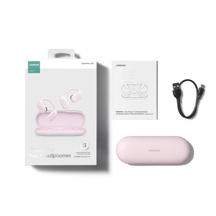 JOYROOM JR-OE1 Waterproof True Wireless Noise Reduction Bluetooth Earphone (Pink) - Bluetooth Earphone by JOYROOM | Online Shopping UK | buy2fix