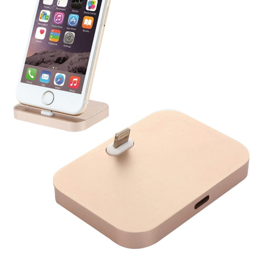 8 Pin Stouch Aluminum Desktop Station Dock Charger for iPhone(Gold) - Apple Accessories by buy2fix | Online Shopping UK | buy2fix