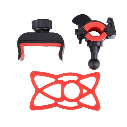 360 Degree Rotation Bicycle Phone Holder with Flexible Stretching Clip for iPhone 7 & 7 Plus / iPhone 6 & 6 Plus / iPhone 5 & 5C & 5s(Red) - Holders by buy2fix | Online Shopping UK | buy2fix