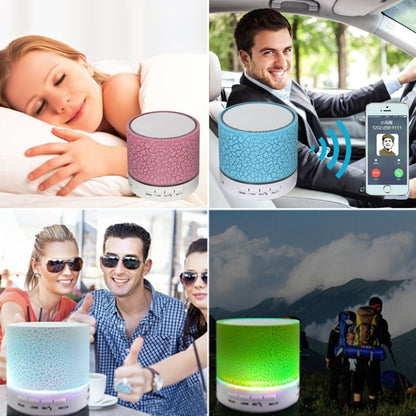 A9 Mini Portable Glare Crack Bluetooth Stereo Speaker with LED Light, Built-in MIC, Support Hands-free Calls & TF Card(Black) - Mini Speaker by buy2fix | Online Shopping UK | buy2fix