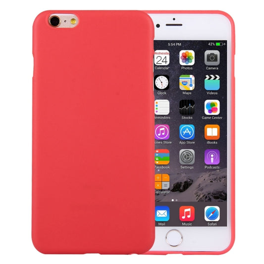 For iPhone 6 & 6s Solid Color TPU Protective Case Without Round Hole(Red) by buy2fix