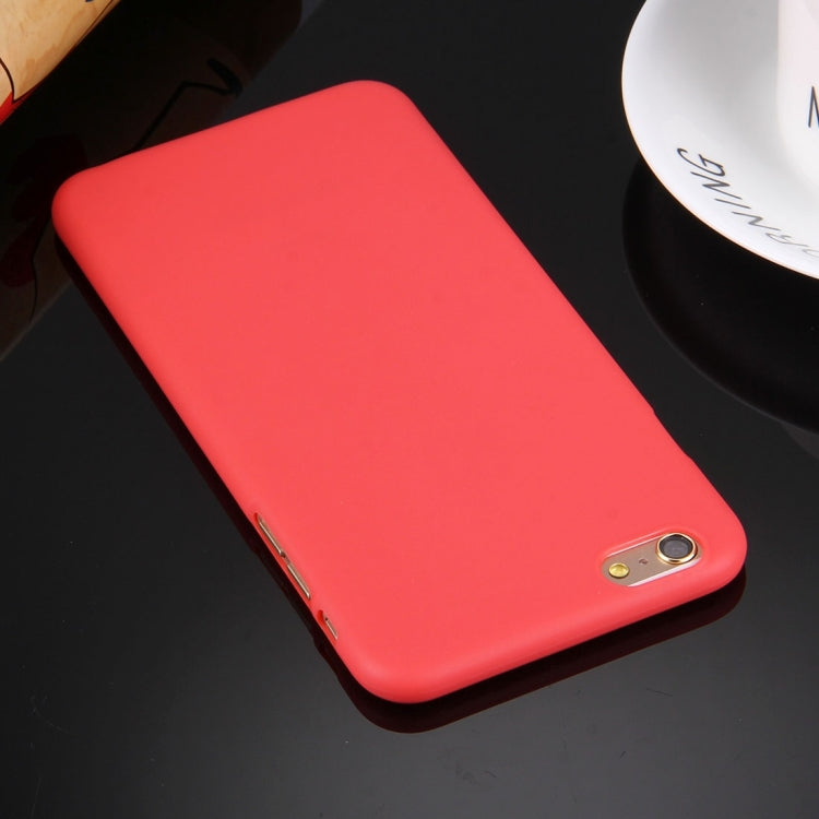For iPhone 6 & 6s Solid Color TPU Protective Case Without Round Hole(Red) by buy2fix