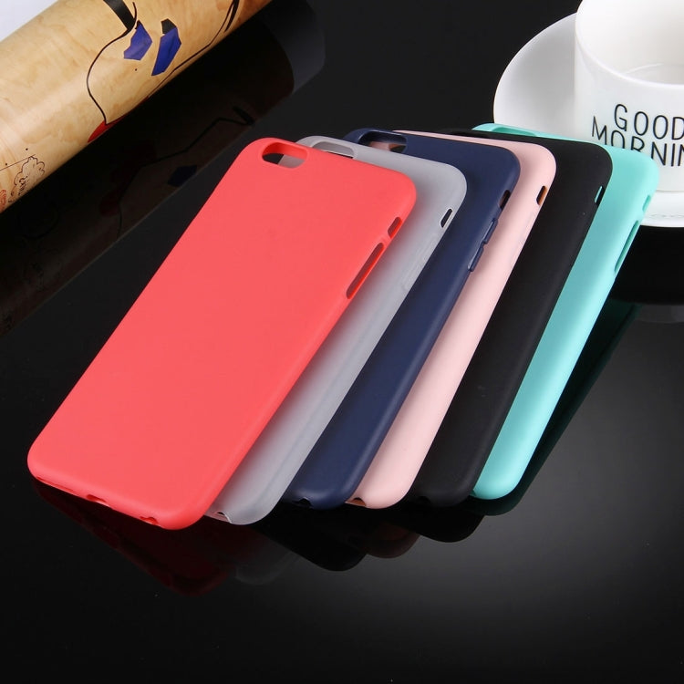 For iPhone 6 & 6s Solid Color TPU Protective Case Without Round Hole(Red) by buy2fix