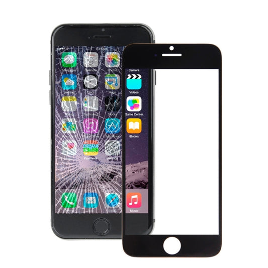 10 PCS for iPhone 6 Plus Front Screen Outer Glass Lens(Black) by buy2fix