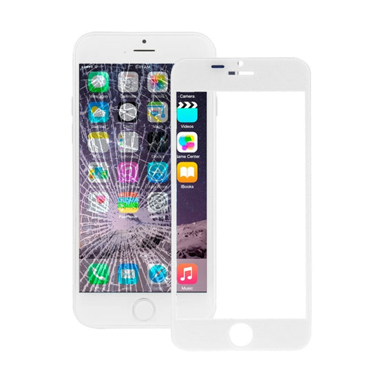 10 PCS for iPhone 6 Plus Front Screen Outer Glass Lens(White) by buy2fix