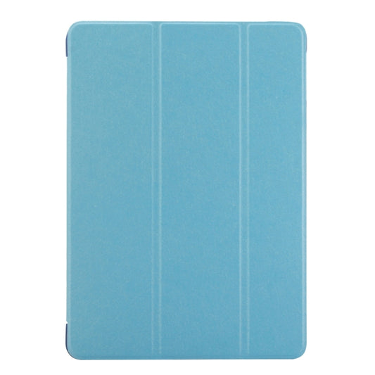 For iPad 9.7 (2018) & iPad 9.7 inch (2017) & iPad Air Silk Texture Horizontal Flip Leather Case with Three-folding Holder(Blue) by buy2fix