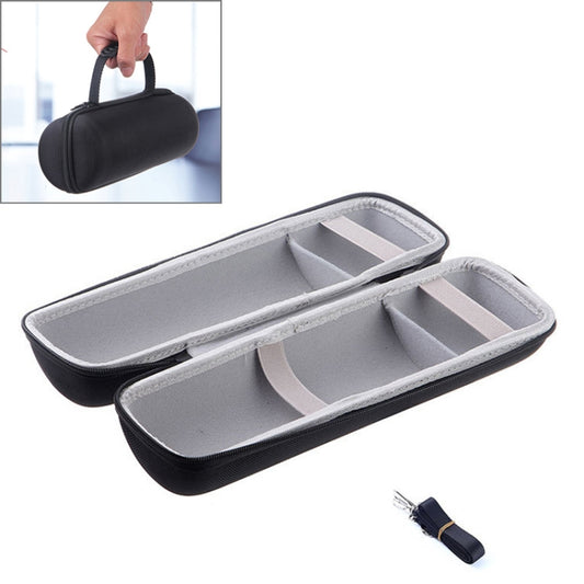 2 in 1 Hard PU Carry Zipper Storage Box Bag + Soft Silicone Cover for JBL Charge 3 Bluetooth Speaker with Shoulder Strap(Grey) - Protective Case by buy2fix | Online Shopping UK | buy2fix