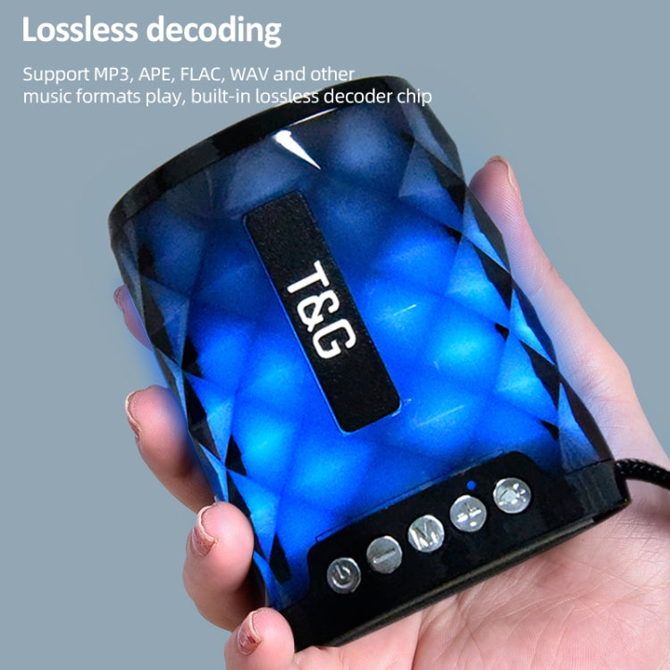 T&G TG155 Bluetooth 4.2 Mini Portable Wireless Bluetooth Speaker with Colorful Lights(Blue) - Mini Speaker by T&G | Online Shopping UK | buy2fix