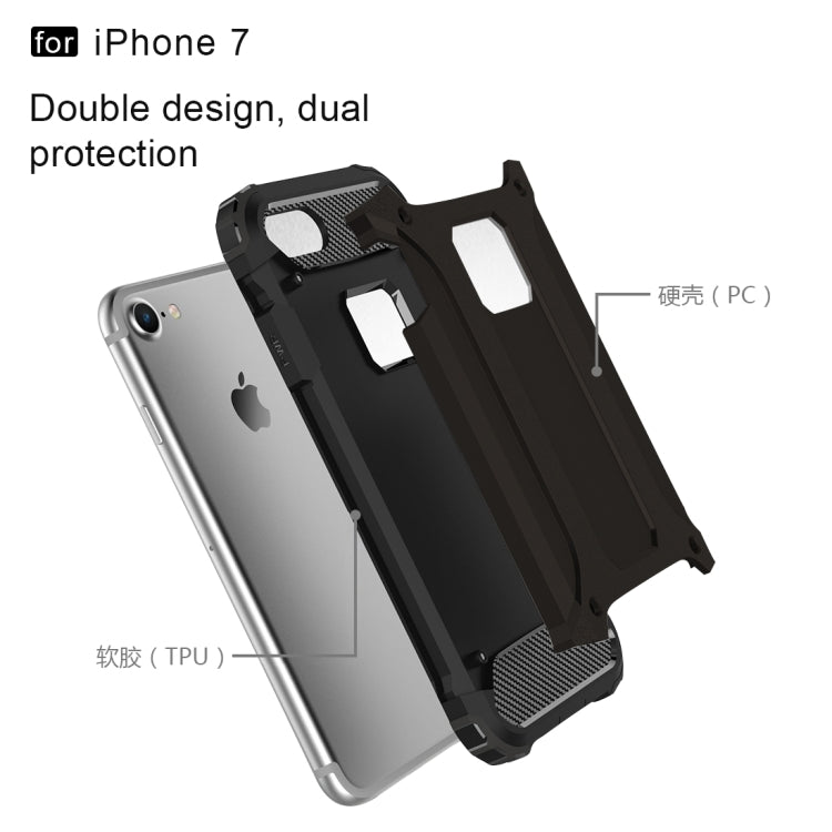 For iPhone 7 Armor TPU + PC Combination Phone Case(Black) - More iPhone Cases by buy2fix | Online Shopping UK | buy2fix