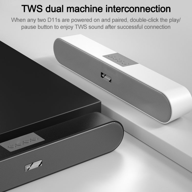 WK D11 Portable HIFI Wireless Bluetooth V5.0 Desktop Speaker, Support U Disk / TF Card / AUX (White) - Desktop Speaker by WK | Online Shopping UK | buy2fix