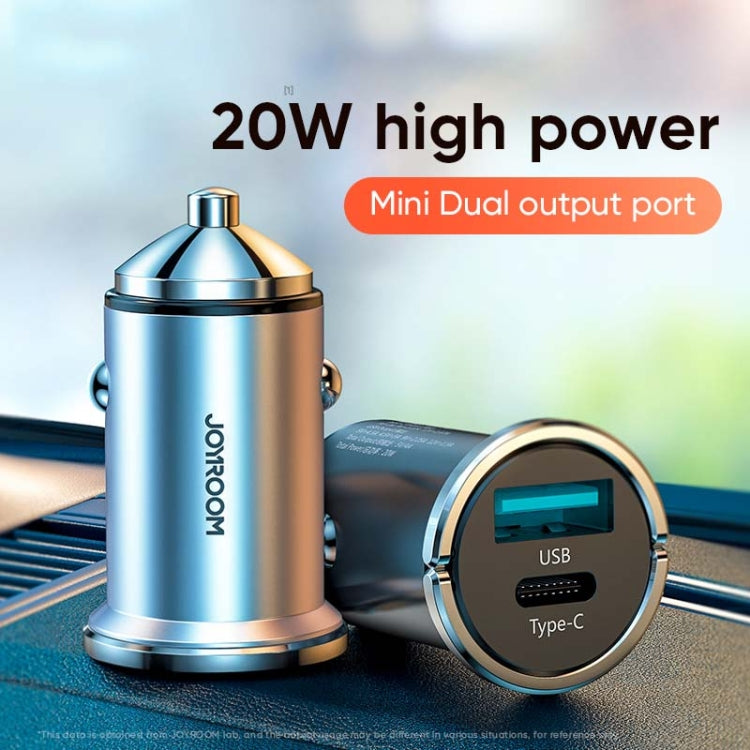 JOYROOM C-A45 20W Mini Dual-port PD + QC 3.0 Ring-pull Fast Car Charger (Black) - In Car by JOYROOM | Online Shopping UK | buy2fix