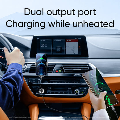 JOYROOM C-A45 20W Mini Dual-port PD + QC 3.0 Ring-pull Fast Car Charger (Black) - In Car by JOYROOM | Online Shopping UK | buy2fix