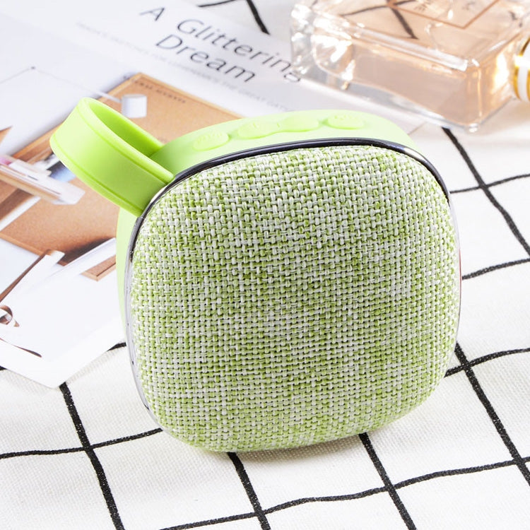 X25new Cloth Texture Square Portable Mini Bluetooth Speaker, Support Hands-free Call & TF Card & AUX(Green) - Mini Speaker by buy2fix | Online Shopping UK | buy2fix