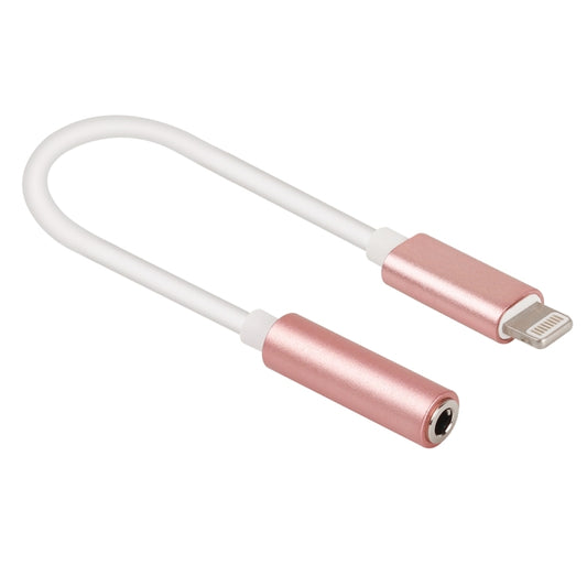 8 Pin to 3.5mm Audio Adapter, Length: About 12cm, Support iOS 13.1 or Above(Rose Gold) by buy2fix