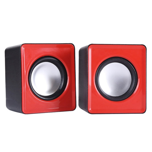 USB Mini Mobile Phone Computer Wired Speaker, Does Not Support Tuning(Red) by buy2fix