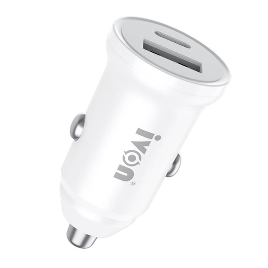 IVON CC45 20W PD 3.0 USB-C / Type-C + QC 3.0 USB Port Mini Car Charger by IVON