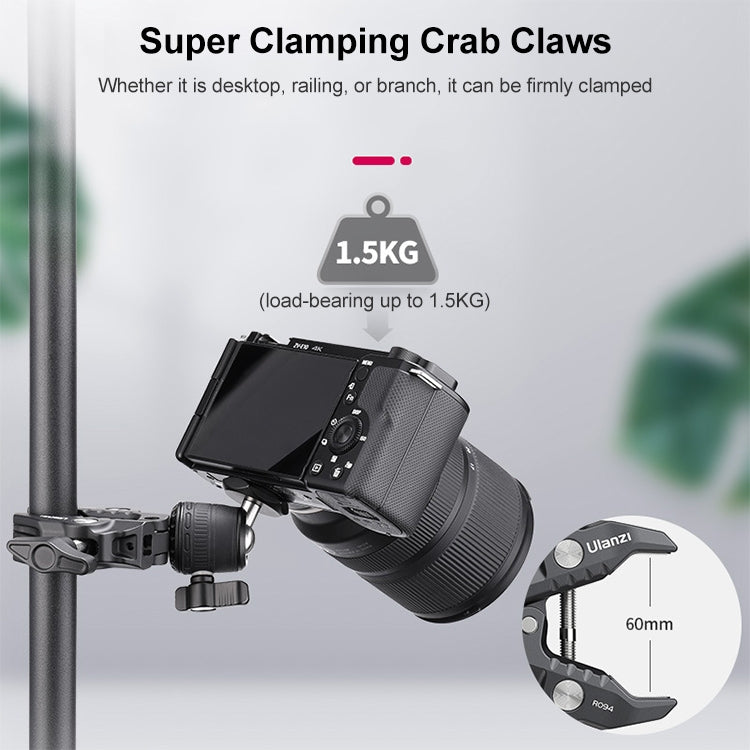 Ulanzi R099 Camera Super Clamp Magic Arm with 360 Degree Adjustable Mini Ball Head - Camera Accessories by Ulanzi | Online Shopping UK | buy2fix