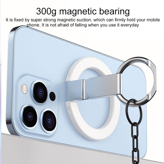 MagSafe Magnetic Adhesive Free Double Joint Ring Holder For iPhone 13 Series / iPhone 12 Series(Blue) by buy2fix