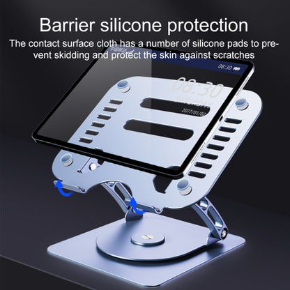 R- JUST HZ08-1 Rotating Two Holes Lifting Laptop Stand (Silver) - MacBook Holder by R-JUST | Online Shopping UK | buy2fix