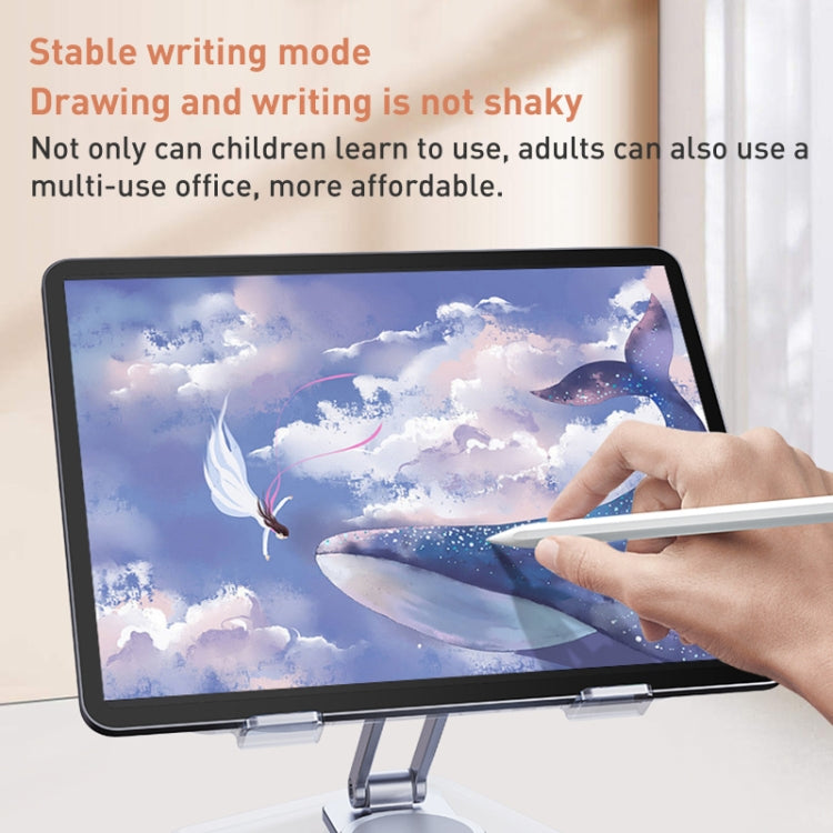 R-JUST T632 Acrylic 360 Degree Rotating Desktop Tablet Stand (Transparent) - Desktop Holder by R-JUST | Online Shopping UK | buy2fix