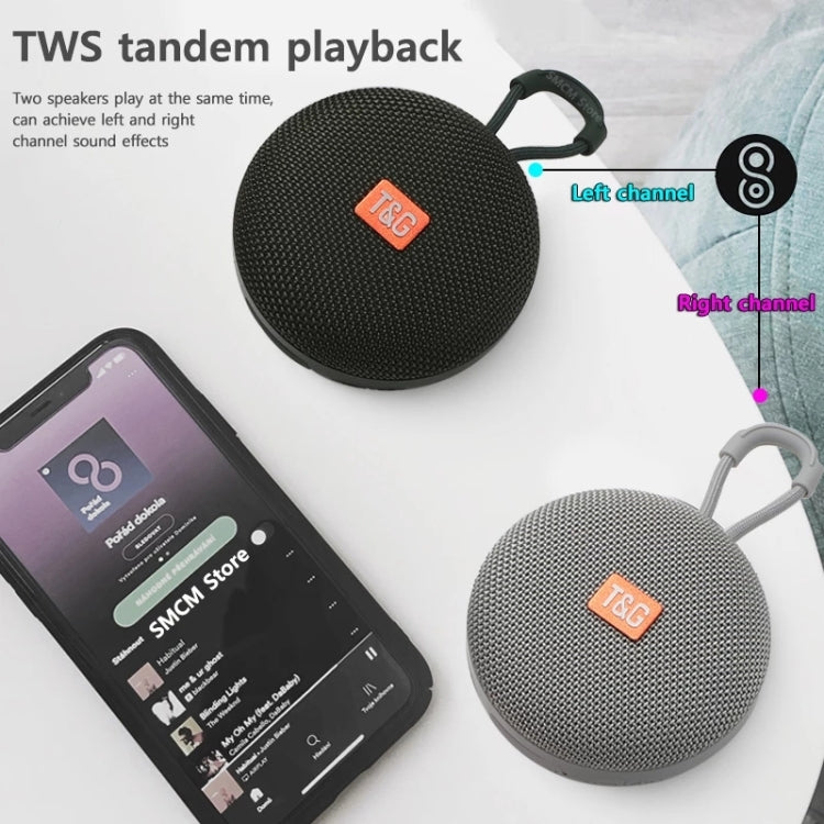 T&G TG352 Outdoor Portable Riding Wireless Bluetooth Speaker TWS Stereo Subwoofer, Support Handsfree Call / FM / TF(Grey) - Mini Speaker by T&G | Online Shopping UK | buy2fix
