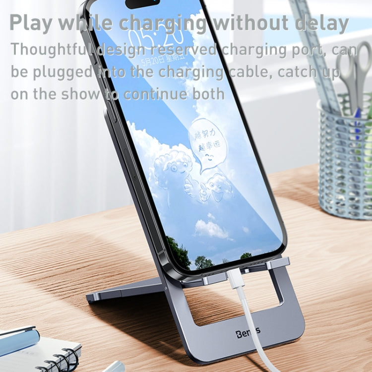 Benks L50 Foldable Card Type Aluminum Alloy Phone Holder (Grey) - Desktop Holder by Benks | Online Shopping UK | buy2fix