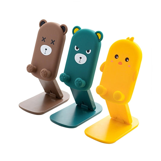 DK-XX-111 Cartoon Animal Retractable Phone Lazy Bracket Foldable Desktop Holder(Yellow) by buy2fix