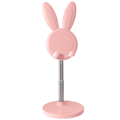 03247 Rabbit Retractable Phone Lazy Bracket Foldable Desktop Holder(Pink) - Desktop Holder by buy2fix | Online Shopping UK | buy2fix