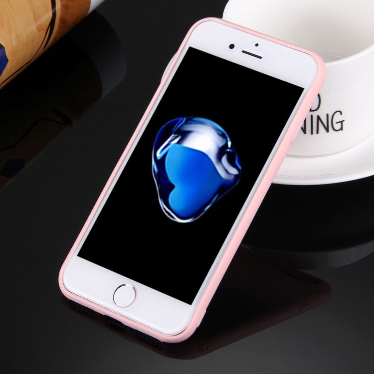 For iPhone 8 & 7 Solid Color TPU Protective Case Without Round Hole(Pink) by buy2fix