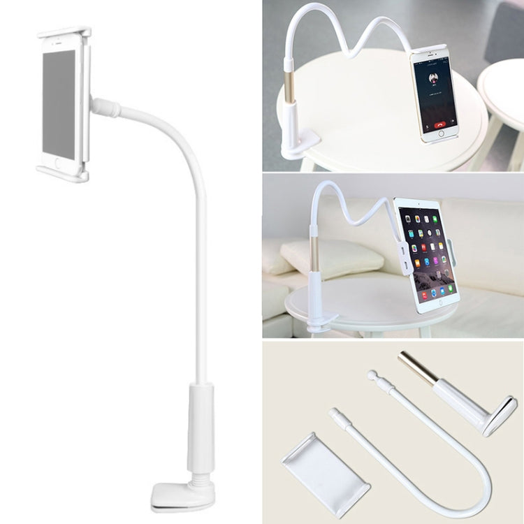 UBN-30 Classic Style Universal 360 Degrees Rotating Detachable Two-stage Lazy Bracket Mobile Phone / Tablet Desktop Bracket with Bilateral Pull Chuck (White) - Desktop Holder by buy2fix | Online Shopping UK | buy2fix