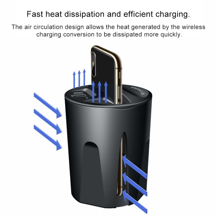 X9 Car QI Standard Charging Cup Wireless Fast Charger - In Car by buy2fix | Online Shopping UK | buy2fix