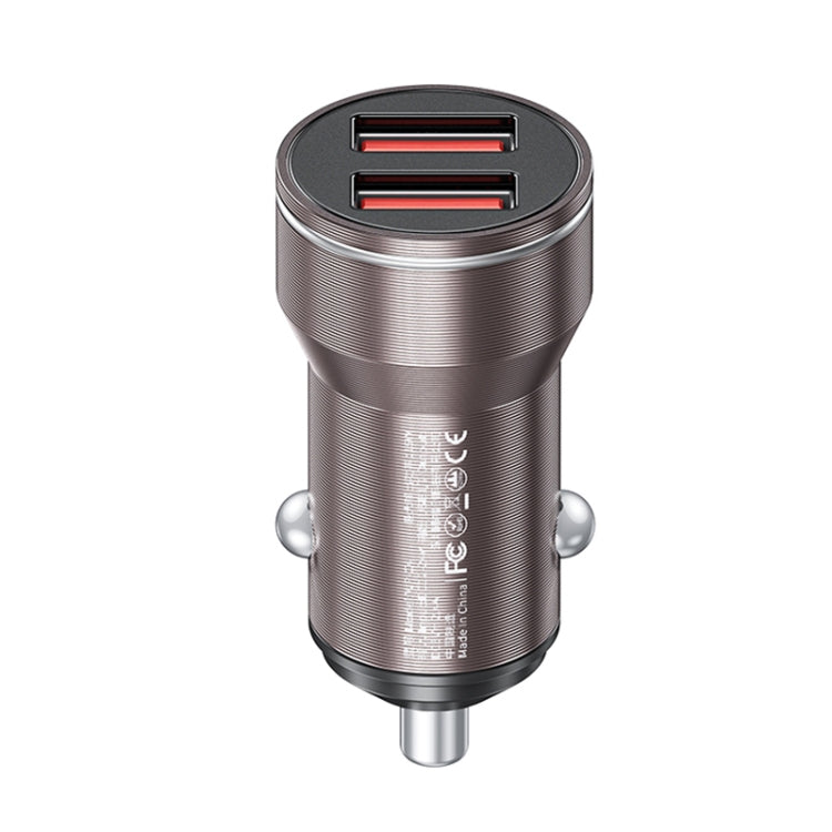 WK WP-C43 Staroad Series 15W Dual USB Car Charger(Coffee) - Car Charger by WK | Online Shopping UK | buy2fix