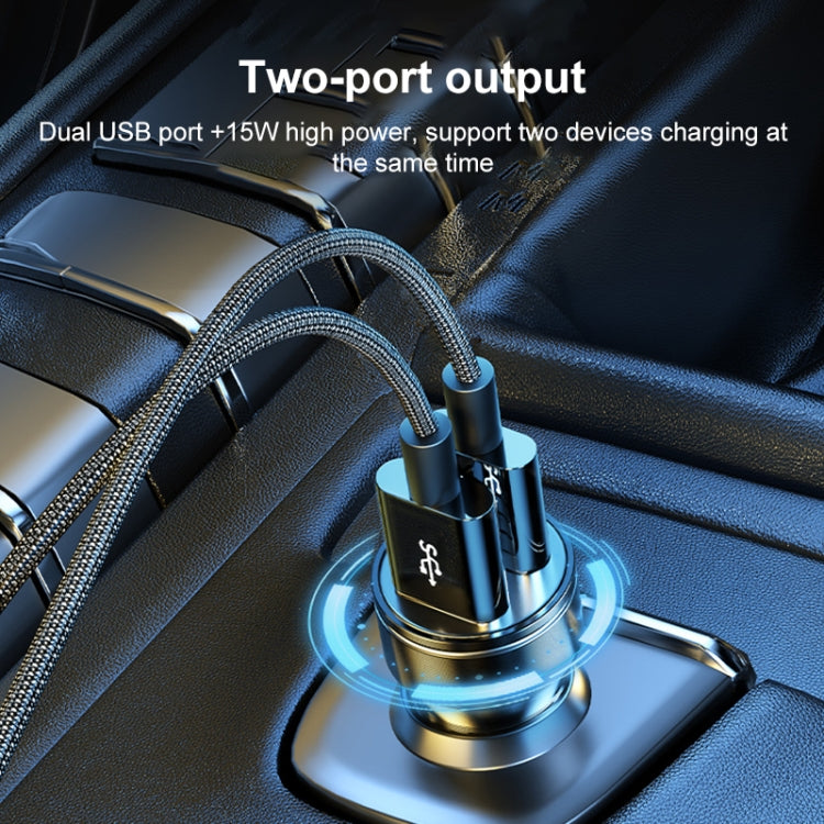 WK WP-C43 Staroad Series 15W Dual USB Car Charger(Coffee) - Car Charger by WK | Online Shopping UK | buy2fix