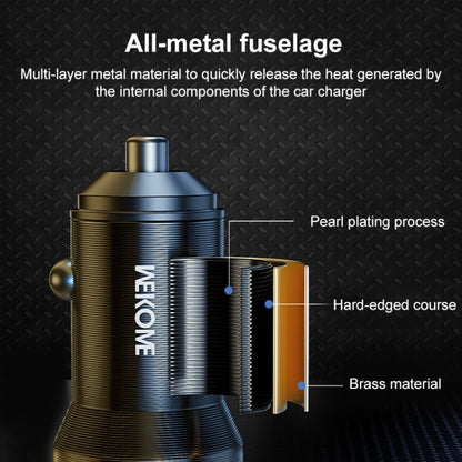 WK WP-C43 Staroad Series 15W Dual USB Car Charger(Coffee) - Car Charger by WK | Online Shopping UK | buy2fix