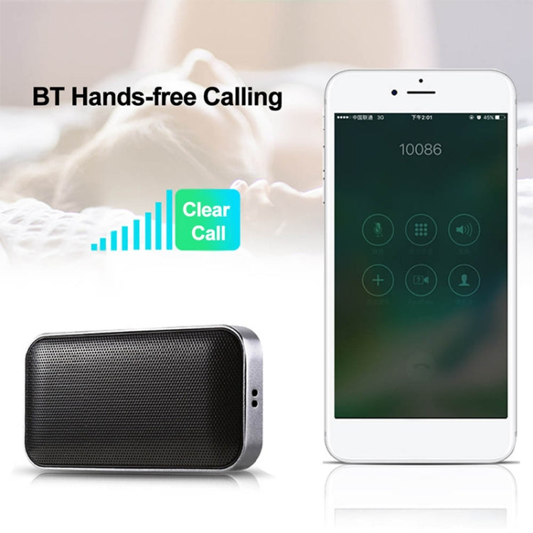 BT209 Outdoor Portable Ultra-thin Mini Wireless Bluetooth Speaker, Support TF Card & Hands-free Calling (Silver) - Mini Speaker by buy2fix | Online Shopping UK | buy2fix