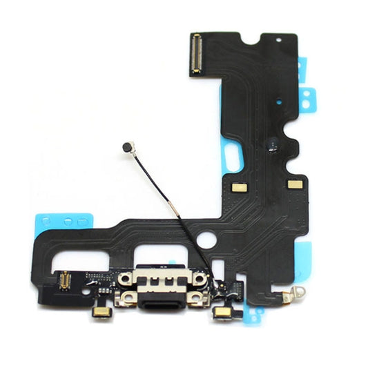 Charging Port + Audio Flex Cable for iPhone 7(Black) by buy2fix
